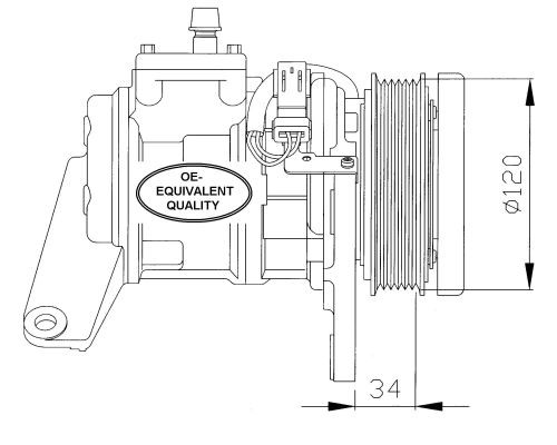 Kompressor, klimatanläggning Nrf 32092 NRF