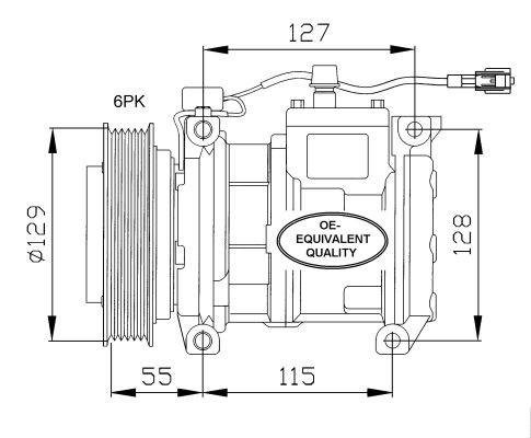 Kompressor, klimatanläggning Nrf 32093 NRF