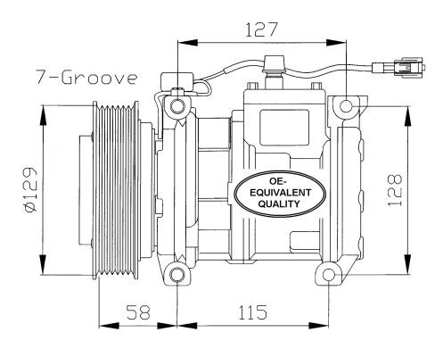 Kompressor, klimatanläggning Nrf 32094 NRF