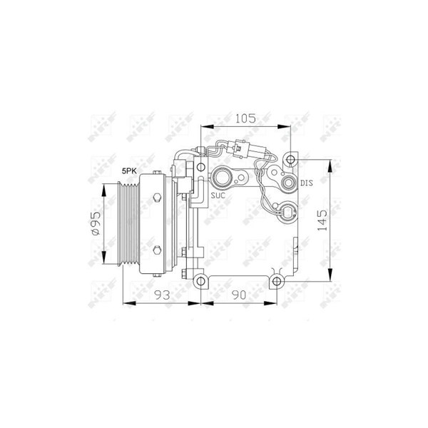 Kompressor, klimatanläggning Nrf 32100 NRF