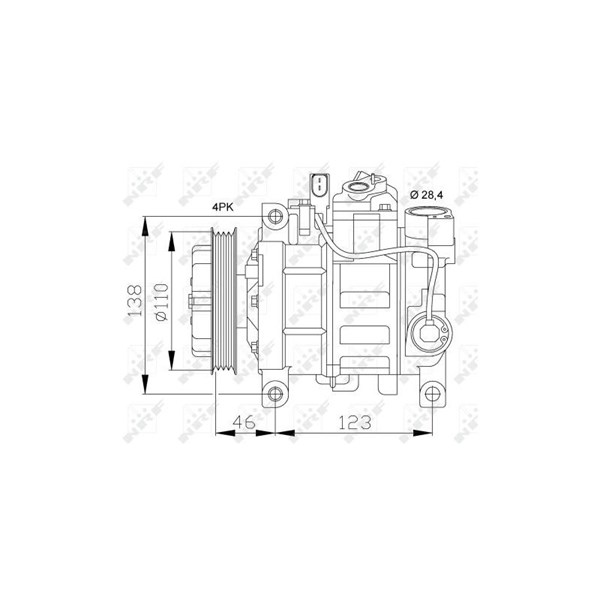 Kompressor, klimatanläggning Nrf 32105 NRF