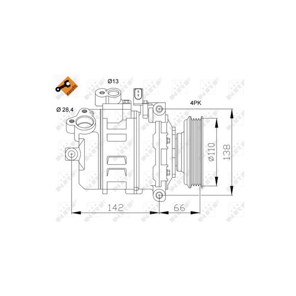 Kompressor, klimatanläggning Nrf 32106 NRF