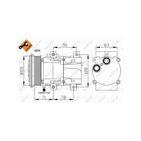 Kompressor, klimatanläggning Nrf 32110 NRF