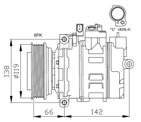 Kompressor, klimatanläggning Nrf premium 32111G NRF premium