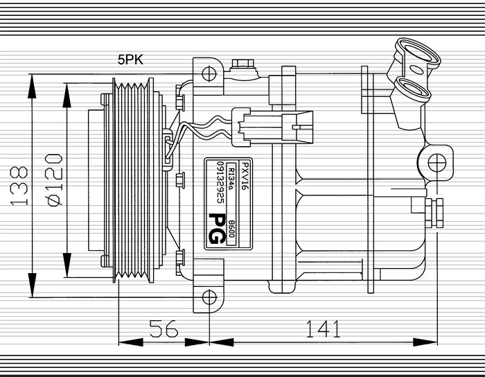 Kompressor, klimatanläggning Nrf 32117 NRF