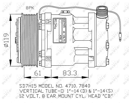 Kompressor, klimatanläggning Nrf premium 32132G NRF premium