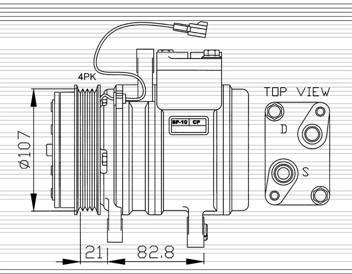 Kompressor, klimatanläggning Nrf 32143 NRF