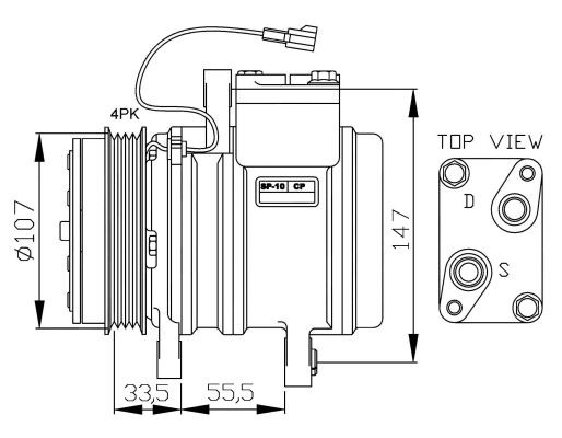 Kompressor, klimatanläggning Nrf premium 32143G NRF premium