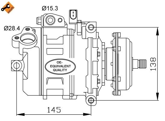 Kompressor, klimatanläggning Nrf 32148 NRF