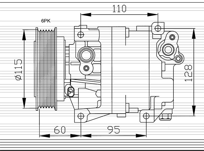 Kompressor, klimatanläggning Nrf 32169 NRF