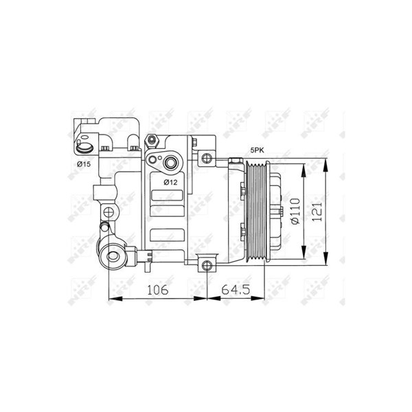Kompressor, klimatanläggning Nrf 32175 NRF