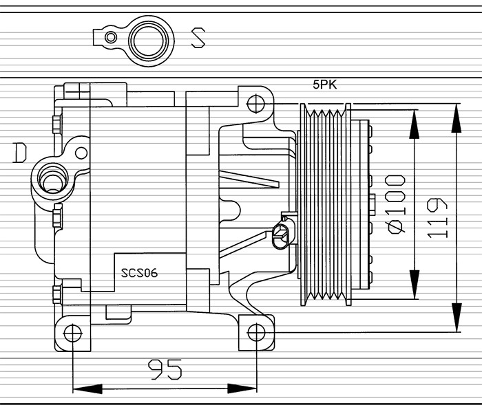 Kompressor, klimatanläggning Nrf 32183 NRF