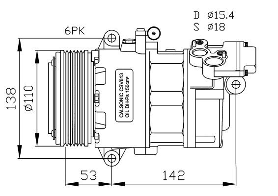 Kompressor, klimatanläggning Nrf premium 32184G NRF premium