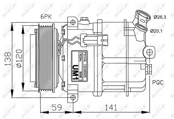 Kompressor, klimatanläggning Nrf premium 32191G NRF premium