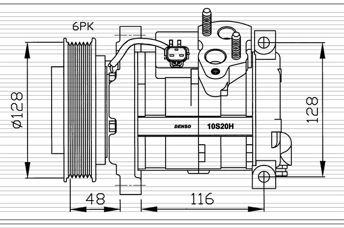 Kompressor, klimatanläggning Nrf 32203 NRF