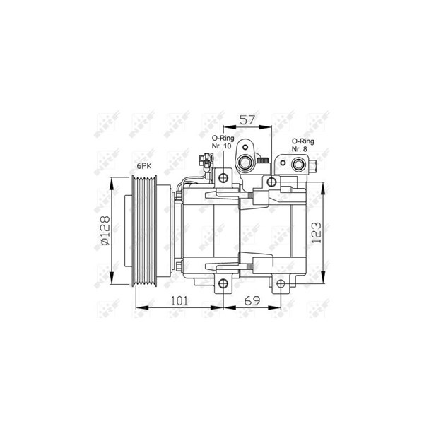 Kompressor, klimatanläggning Nrf 32204 NRF