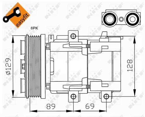 Kompressor, klimatanläggning Nrf premium 32212G NRF premium