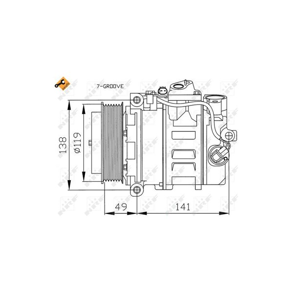 Kompressor, klimatanläggning Nrf 32215 NRF