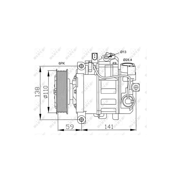 Kompressor, klimatanläggning Nrf 32229 NRF