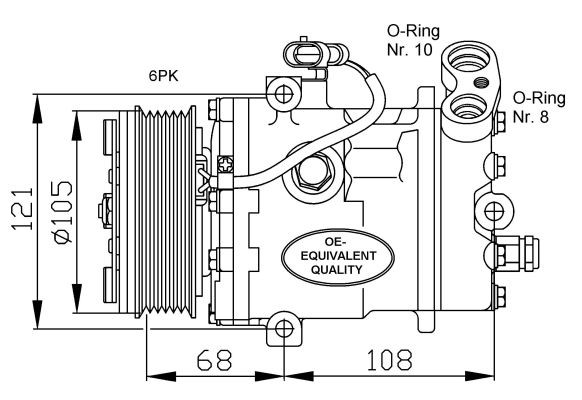 Kompressor, klimatanläggning Nrf 32232 NRF
