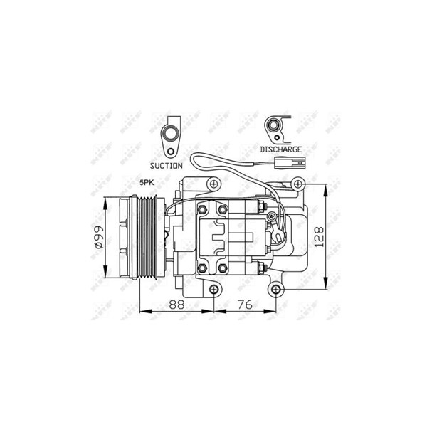 Kompressor, klimatanläggning Nrf 32234 NRF