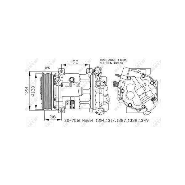 Kompressor, klimatanläggning Nrf 32239 NRF
