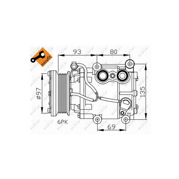 Kompressor, klimatanläggning Nrf 32247 NRF
