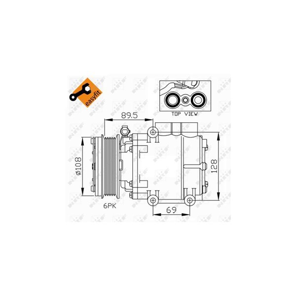 Kompressor, klimatanläggning Nrf 32248 NRF