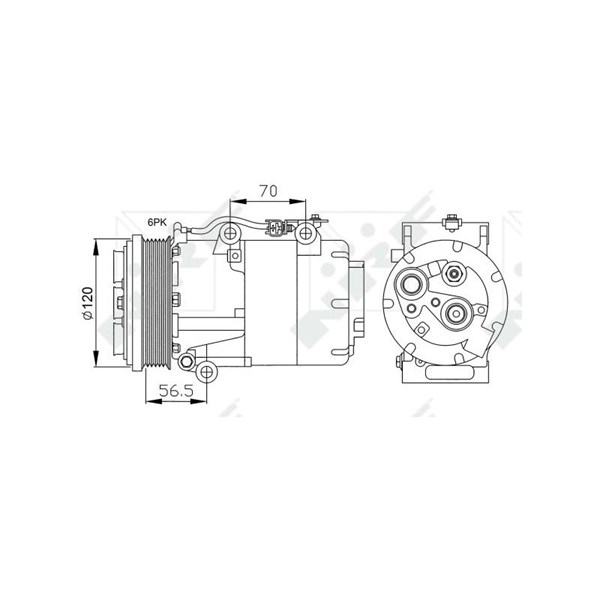 Kompressor, klimatanläggning Nrf 32250 NRF