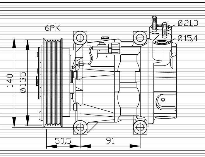 Kompressor, klimatanläggning Nrf 32289 NRF