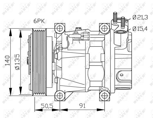 Kompressor, klimatanläggning Nrf premium 32289G NRF premium