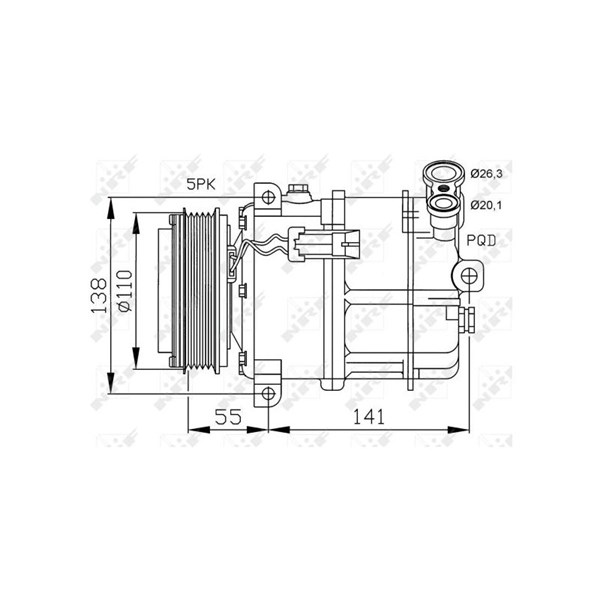 Kompressor, klimatanläggning Nrf 32312 NRF