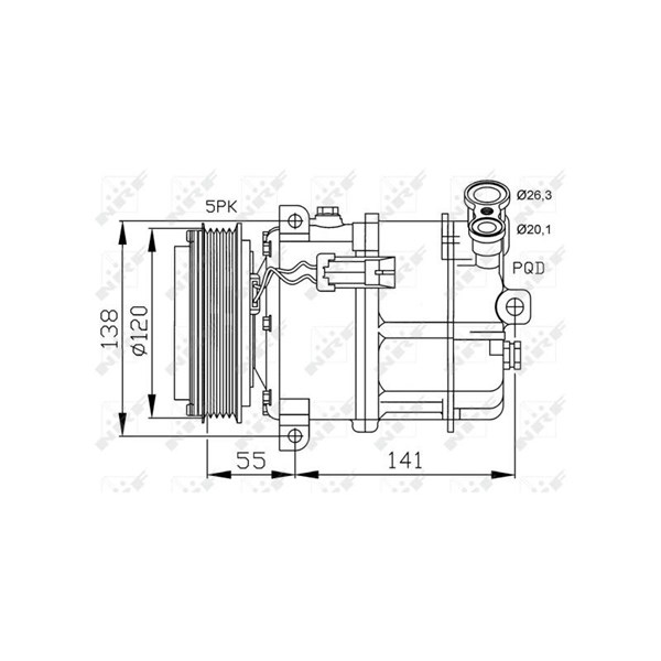 Kompressor, klimatanläggning Nrf 32313 NRF