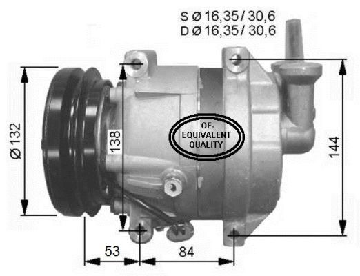 Kompressor, klimatanläggning Nrf 32325 NRF