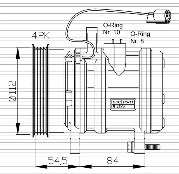 Kompressor, klimatanläggning Nrf 32368 NRF