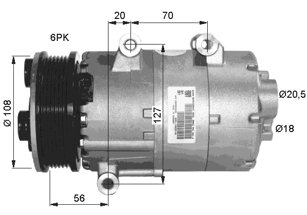 Kompressor, klimatanläggning Nrf 32403 NRF