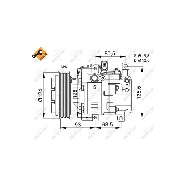 Kompressor, klimatanläggning Nrf 32408 NRF