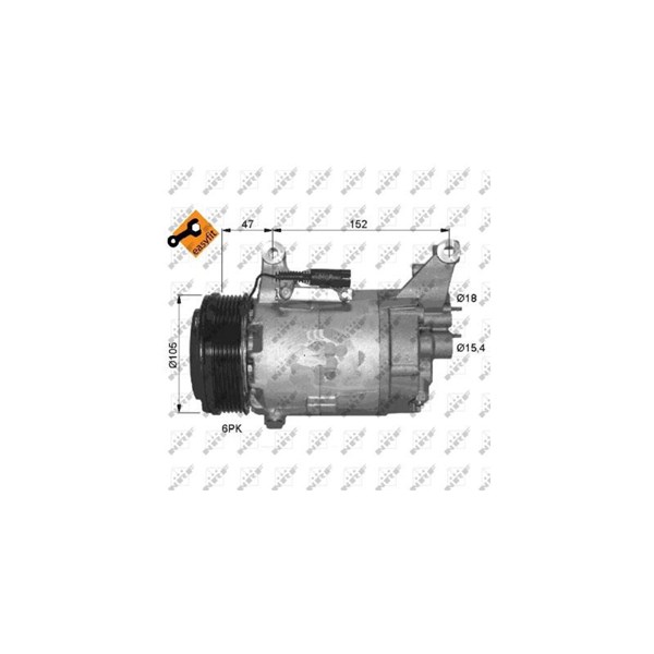 Kompressor, klimatanläggning Nrf 32409 NRF