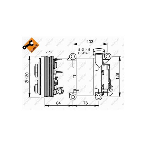 Kompressor, klimatanläggning, Fram Nrf 32410 NRF