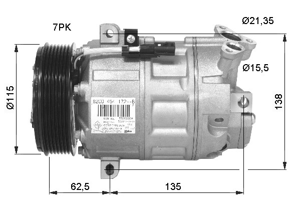 Kompressor, klimatanläggning Nrf 32425 NRF