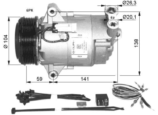Kompressor, klimatanläggning Nrf premium 32427G NRF premium
