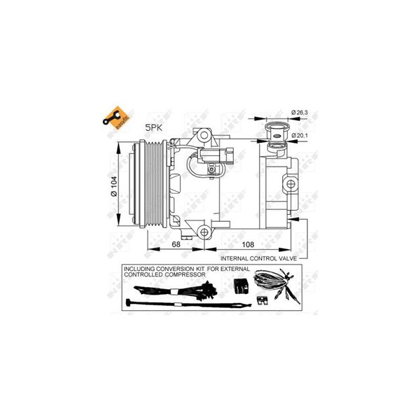 Kompressor, klimatanläggning Nrf 32429 NRF