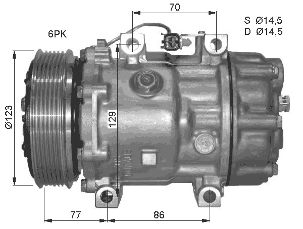 Kompressor, klimatanläggning Nrf 32430 NRF