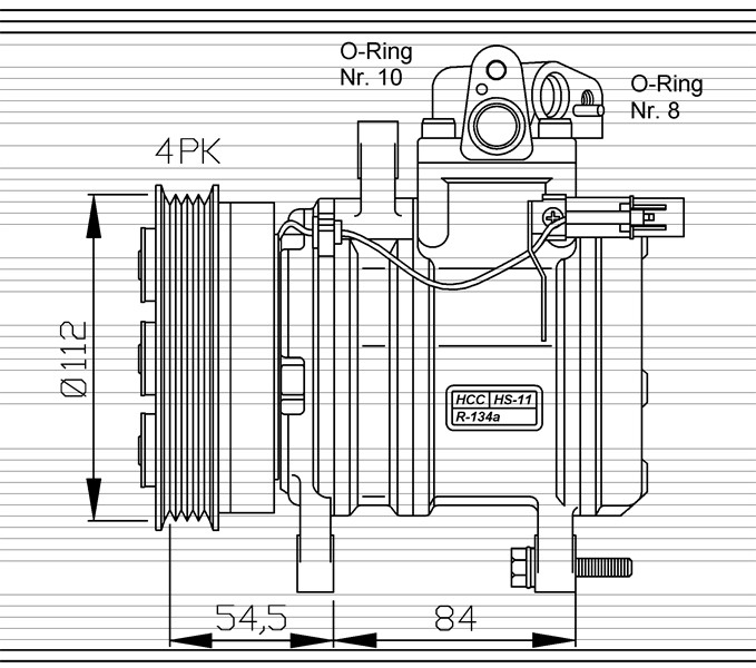 Kompressor, klimatanläggning Nrf 32439 NRF