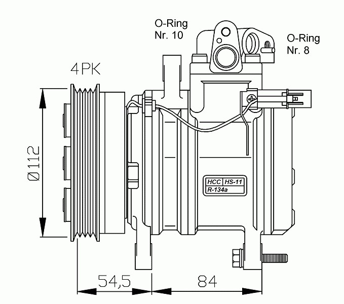 Kompressor, klimatanläggning Nrf 32439 NRF