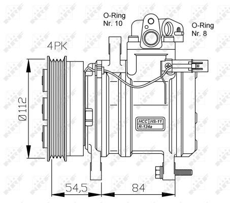 Kompressor, klimatanläggning Nrf premium 32439G NRF premium
