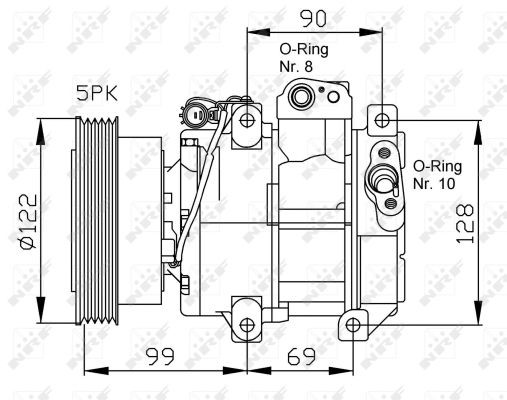Kompressor, klimatanläggning Nrf premium 32442G NRF premium