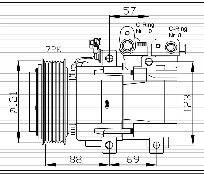 Kompressor, klimatanläggning Nrf 32443 NRF