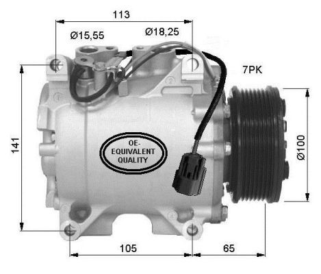 Kompressor, klimatanläggning Nrf 32448 NRF