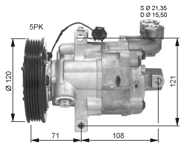 Kompressor, klimatanläggning Nrf 32461 NRF